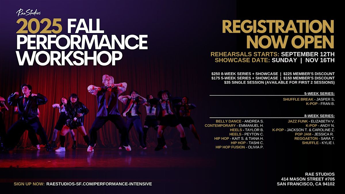 Rae Studios' 2025 Fall Performance Workshop