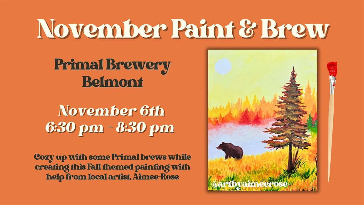 November Paint & Brew @ Primal Brewery Belmont
