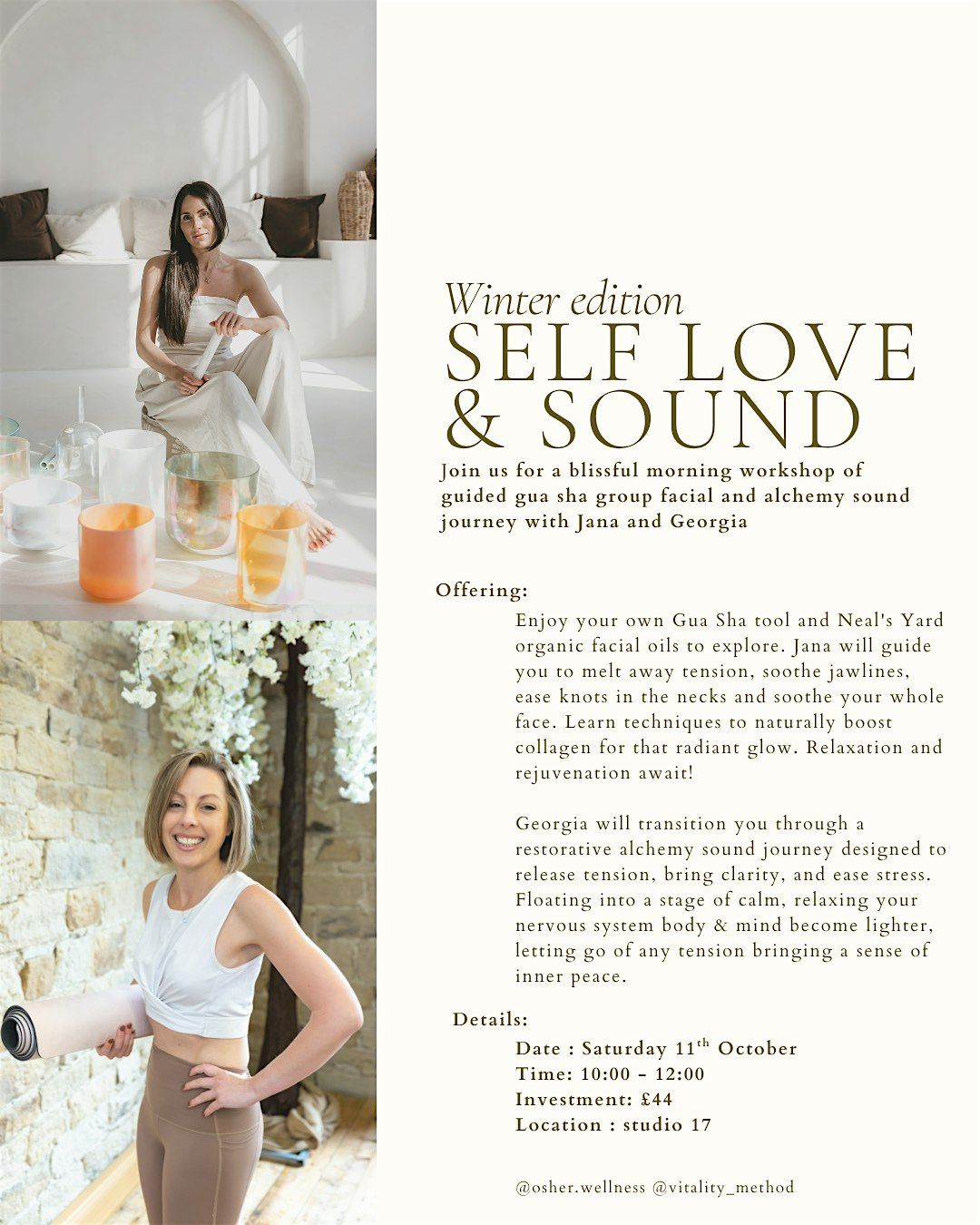 Winter Self Love & Sound | guided gua sha facial & sound healing workshop