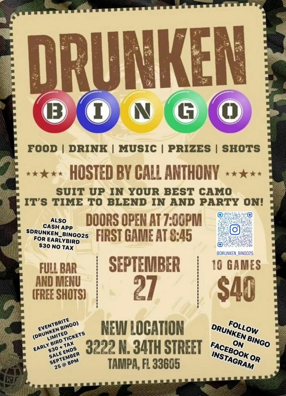 DRUNKEN BINGO CAMO EDITON