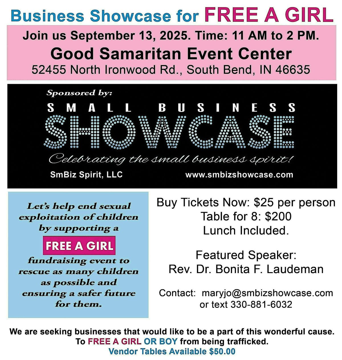 Business Showcase for " Free A Girl "