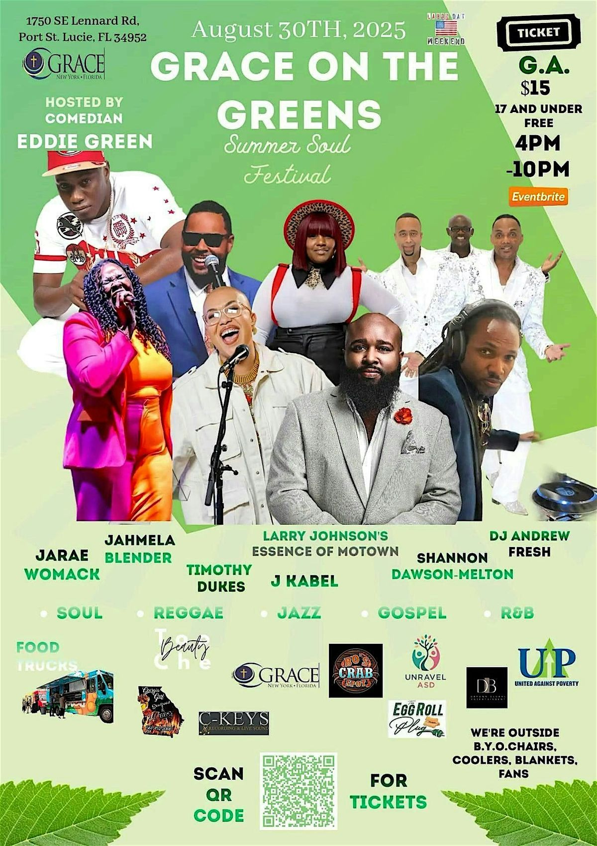 \u201cGrace on the Greens\u201d Summer Soul Festival