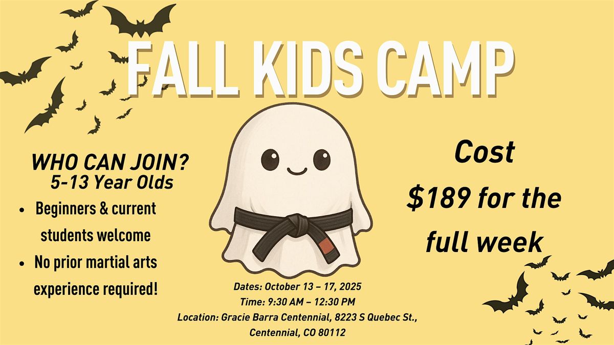 Fall Kids  Jiu Jitsu Camp