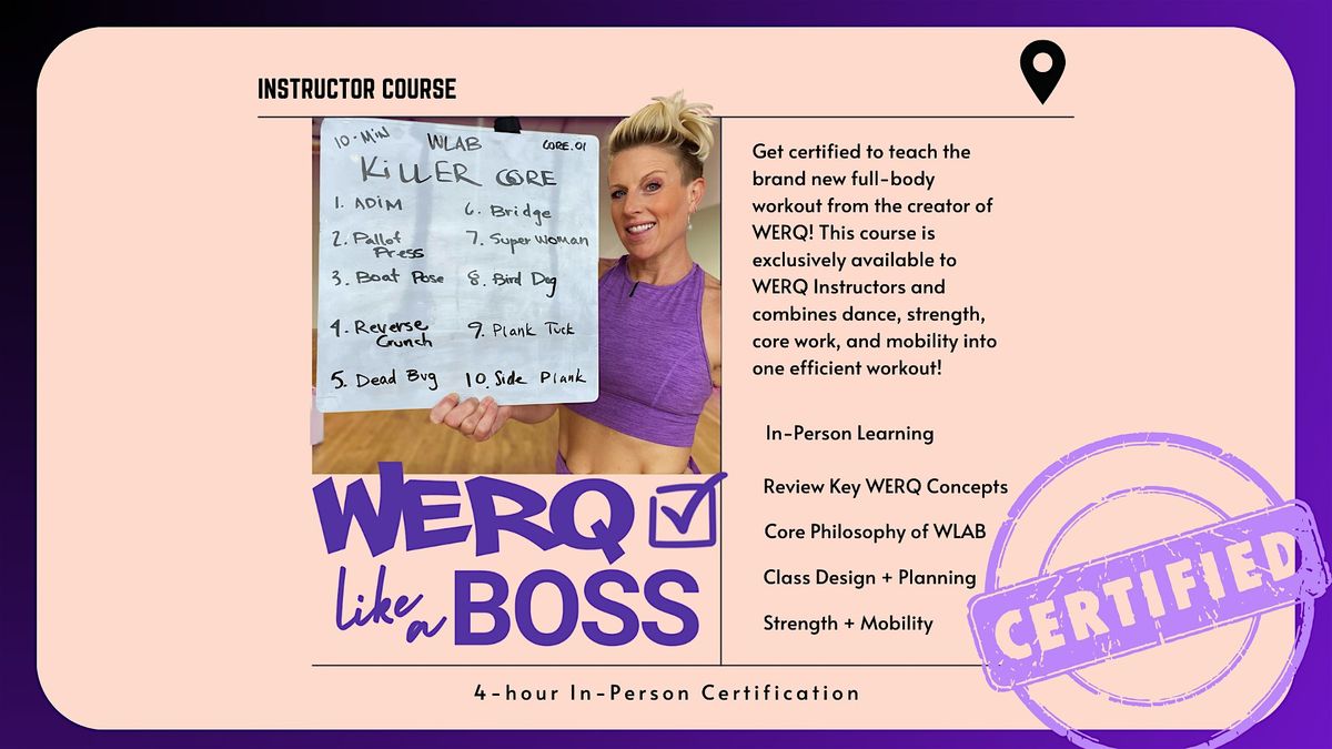 WERQ\u00ae Like a Boss Instructor Cert | Bloomington, IL | Sunday 9\/21\/25