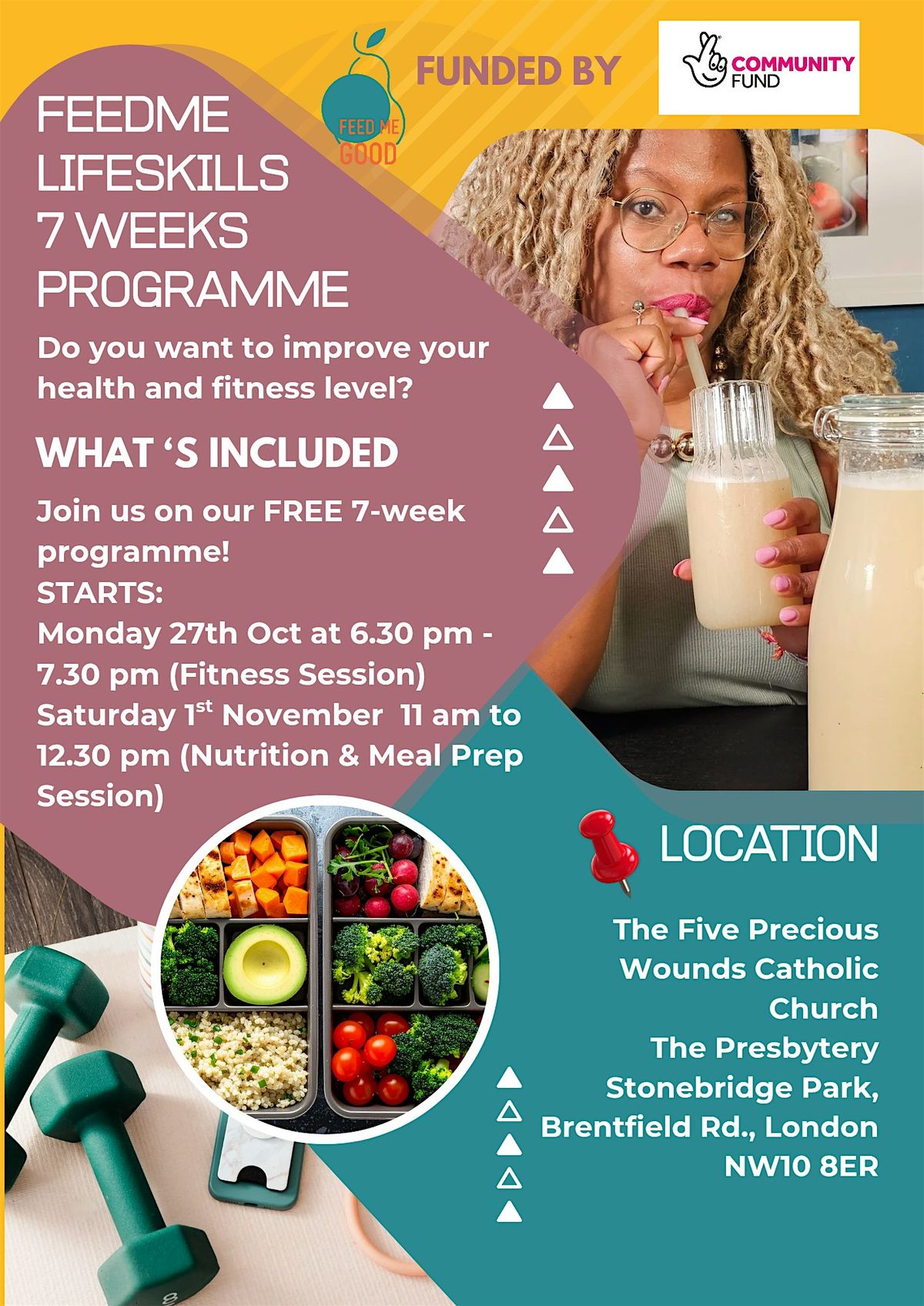 Feed Me Lifeskills 7 Week Programme Starts Monday 27th October
