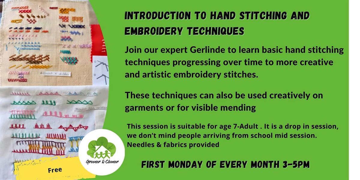 Introduction to Hand Stitching and Embroidery