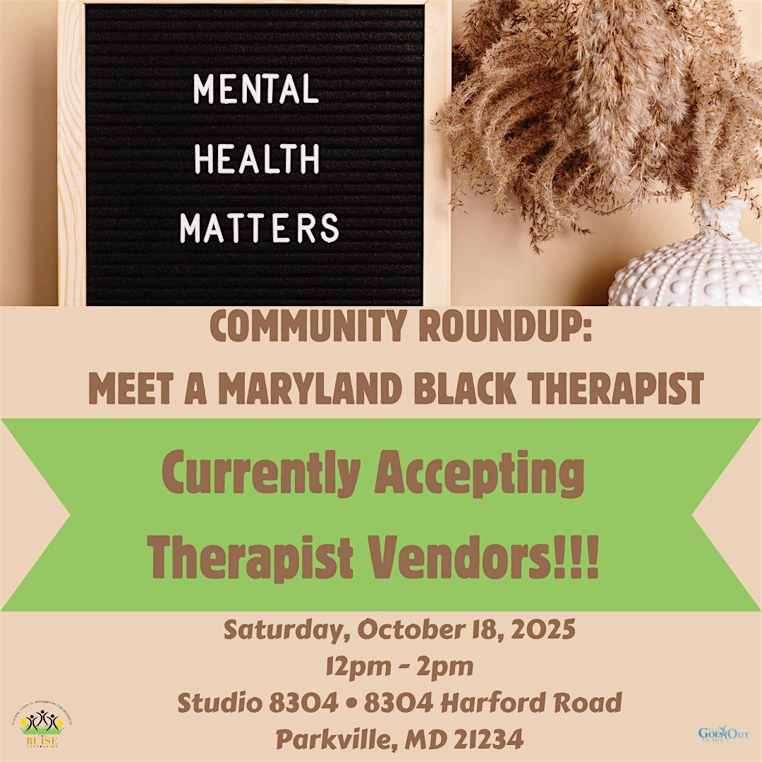 Meet A Maryland Black Therapist Vendors