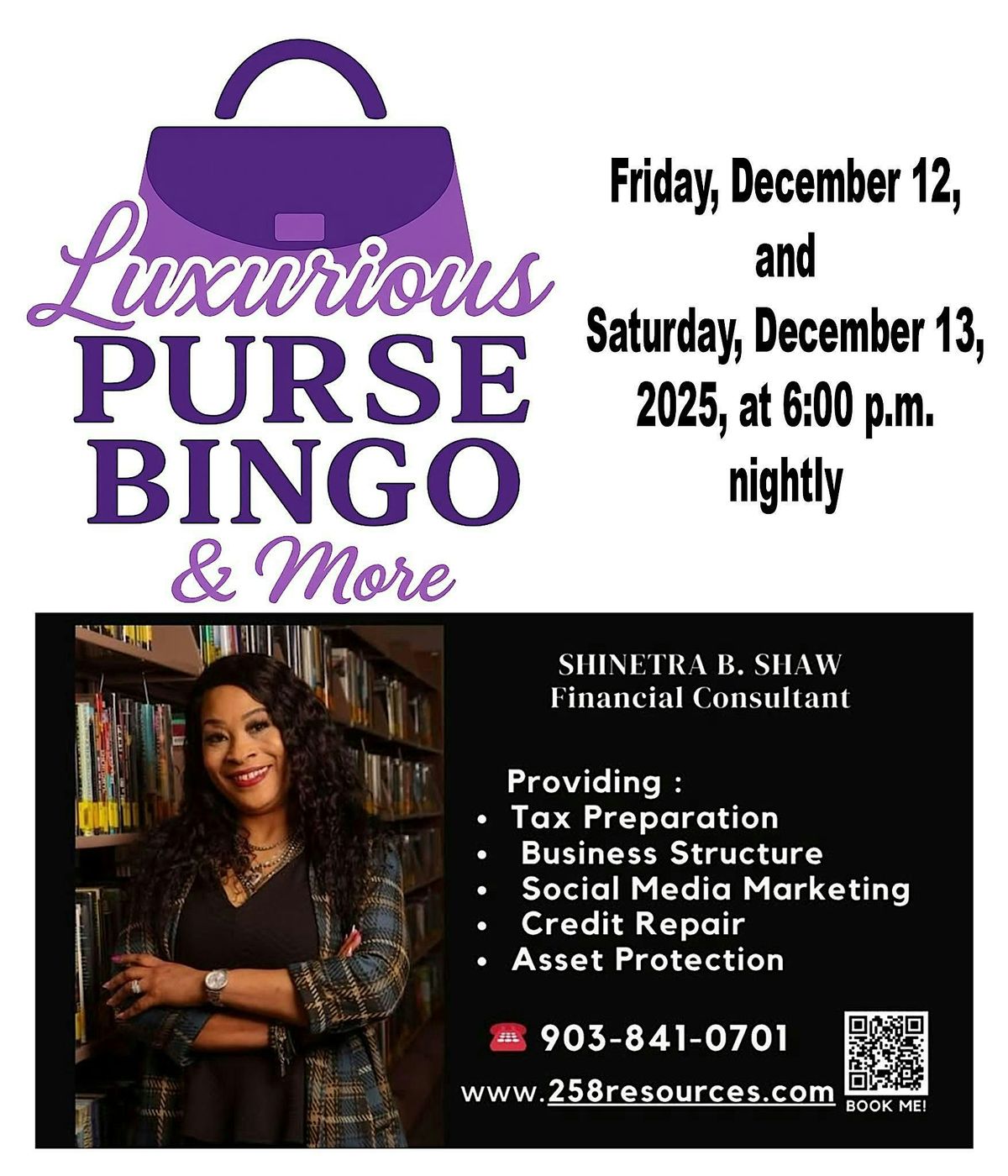 Luxurious Purse BINGO & More