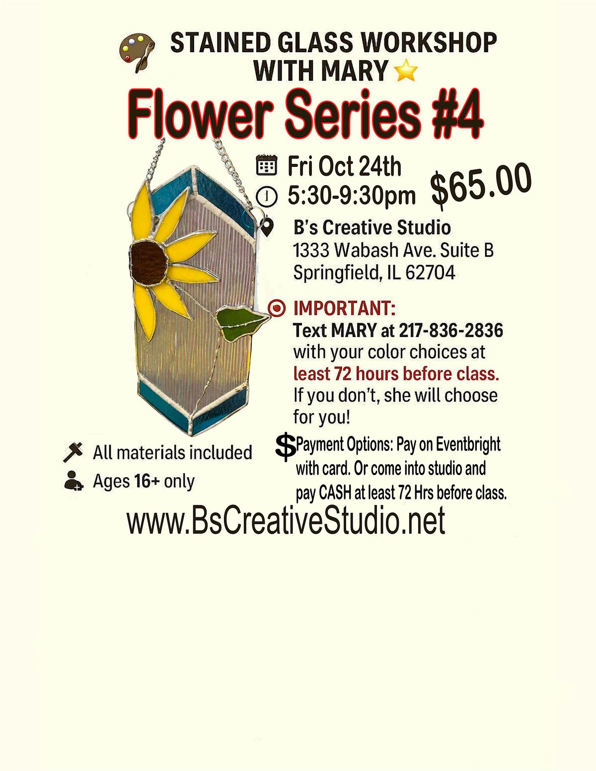 Stained Glass Flower Series 4
