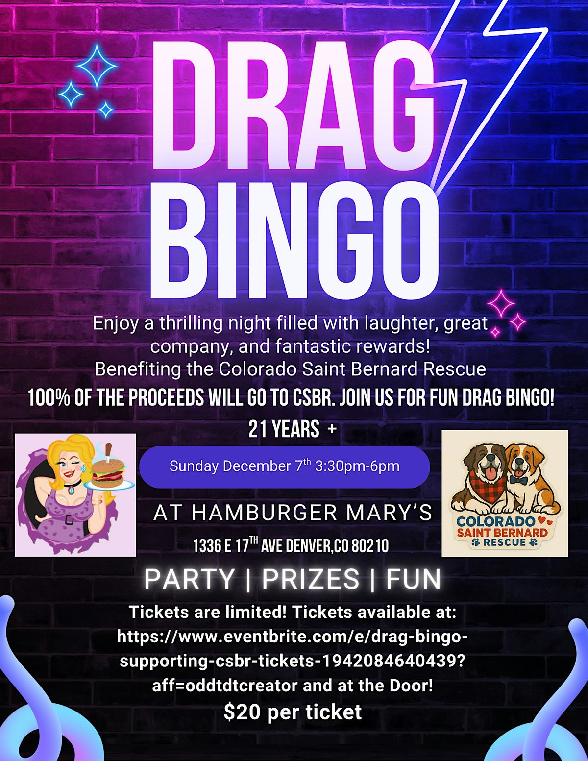 Drag Bingo supporting CSBR