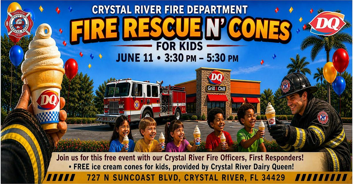 DQ "Fire Rescue N' Cones" With Crystal River Fire Department