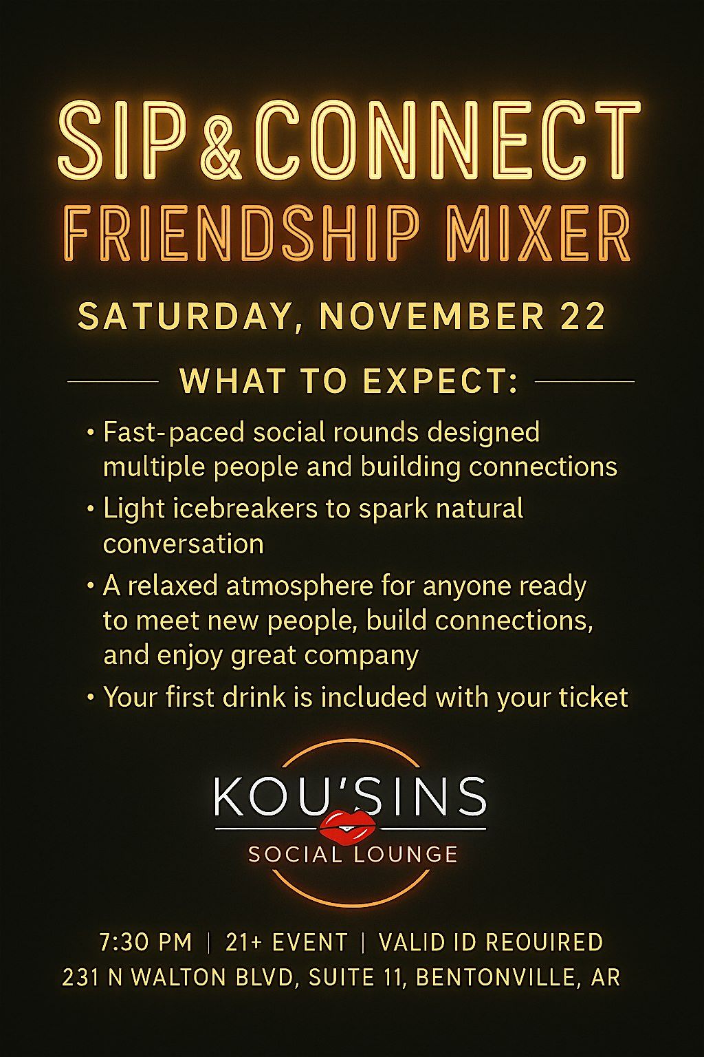 Sip & Connect (Friendship Mixer)