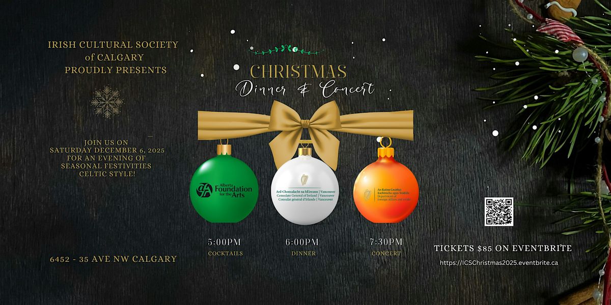 Irish Cultural Society Christmas Dinner & Concert 2025