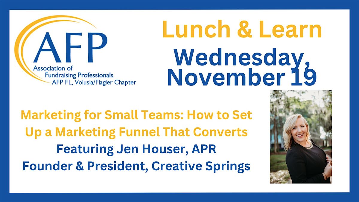 AFP Volusia\/Flagler NovemberLunch & Learn