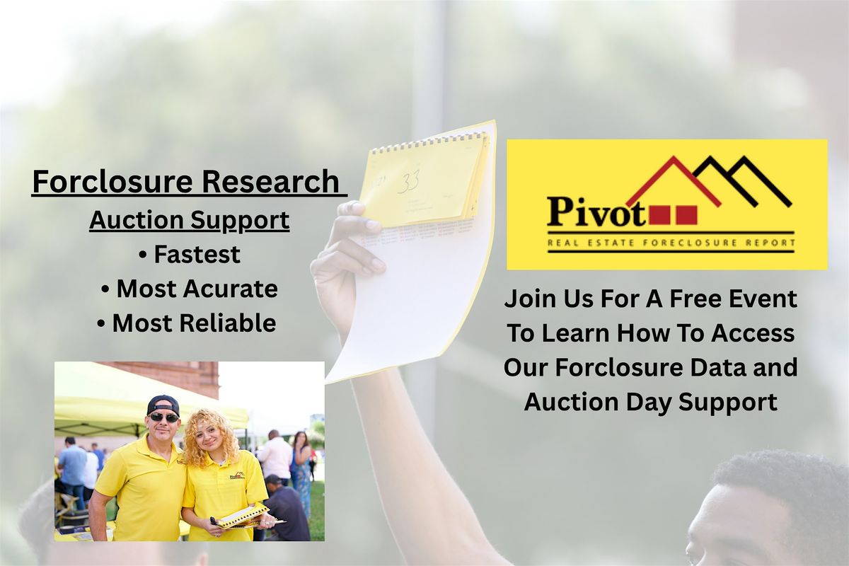 Pivot Pre-Foreclosure Mixer | Learn, Network & Grow