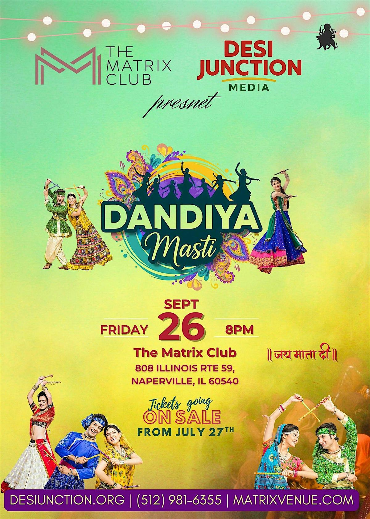 Dandiya Masti 2025 \u2013 The Grand Garba Night in Chicago ( Naperville) IL