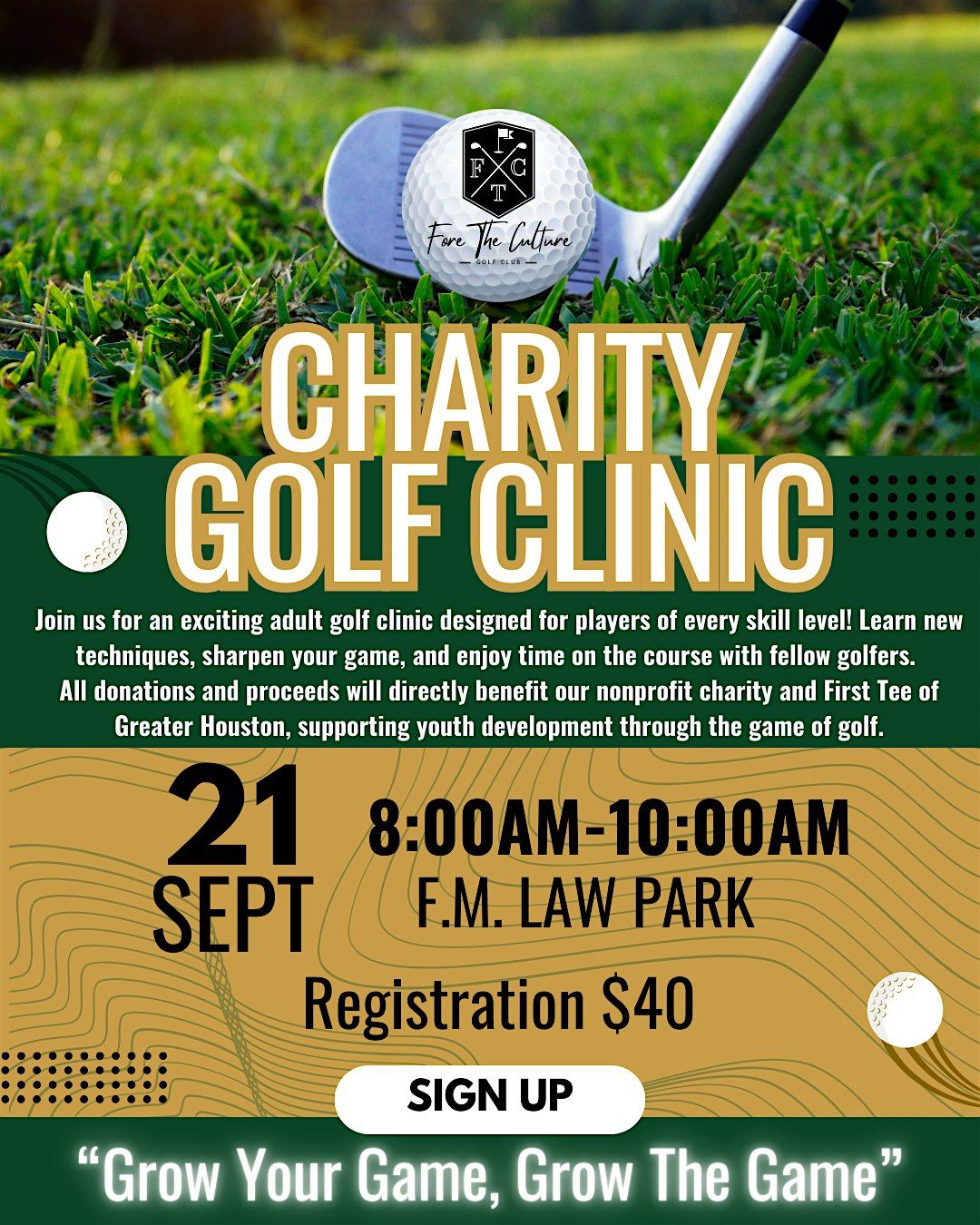 Charity Golf Clinic: Fore The Culture Golf Club