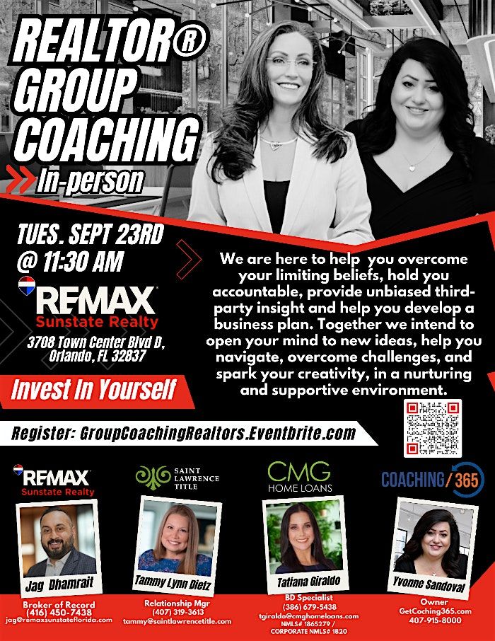 Realtor Group Coaching w\/ Coaches Claire Autrey & Yvonne Sandoval - Orlando
