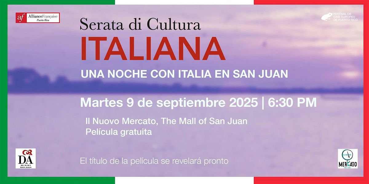 Serata di Cultura Italiana en Il Nuovo Mercato