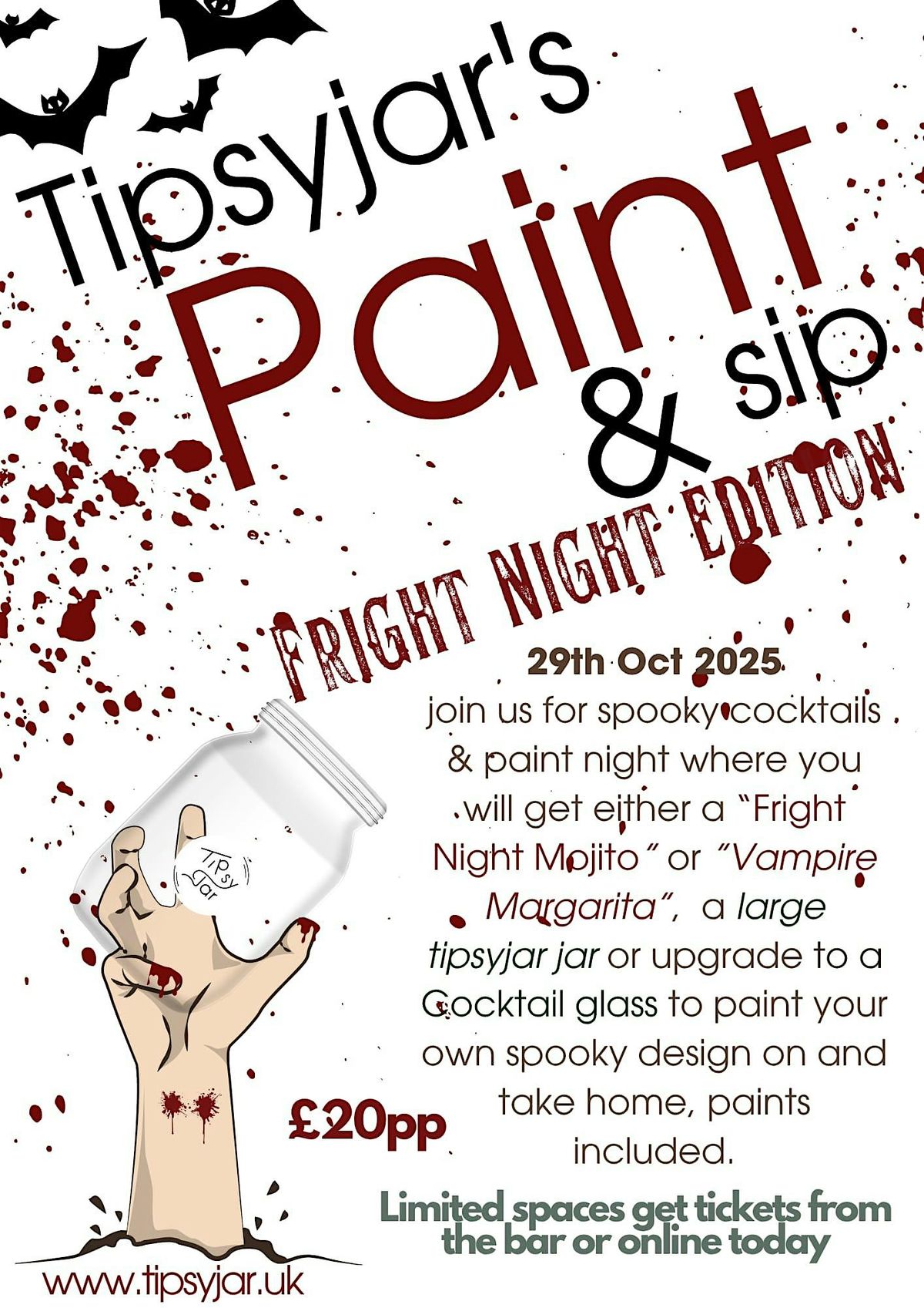 TipsyJar's Cocktails & Paint Night - Halloween Edition