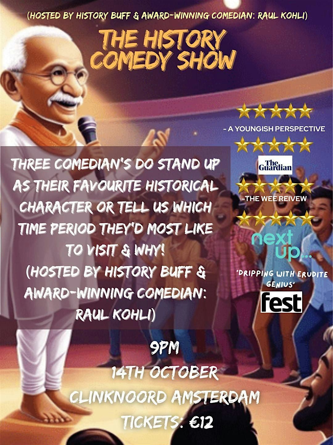The History Comedy Show, Live in AMSTERDAM, at Clink NOORD