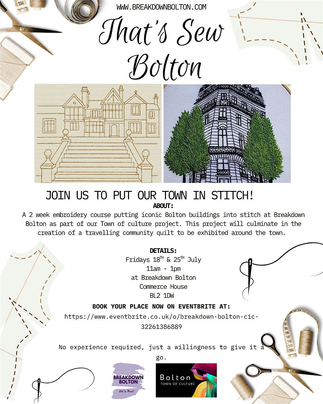 That's Sew Bolton: our town in stitch (CVS Workshops)