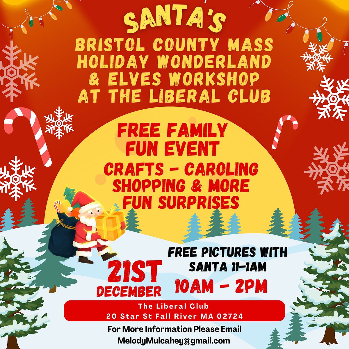 Santa's Bristol County Holiday Wonderland & Elves Room - FREE Pics w\/Santa!