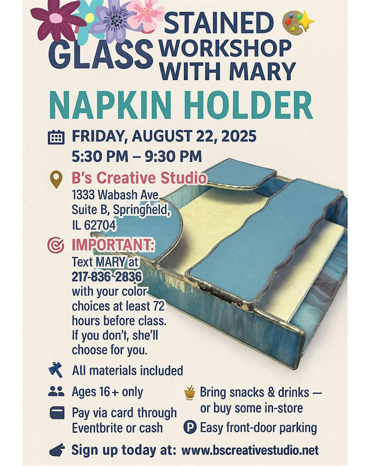 Stained Glass Napkin Holder
