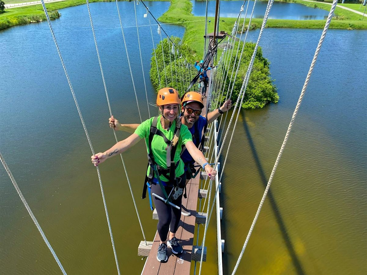 Sunset Ziplining Suspension Bridge Aerial Obstacle Course