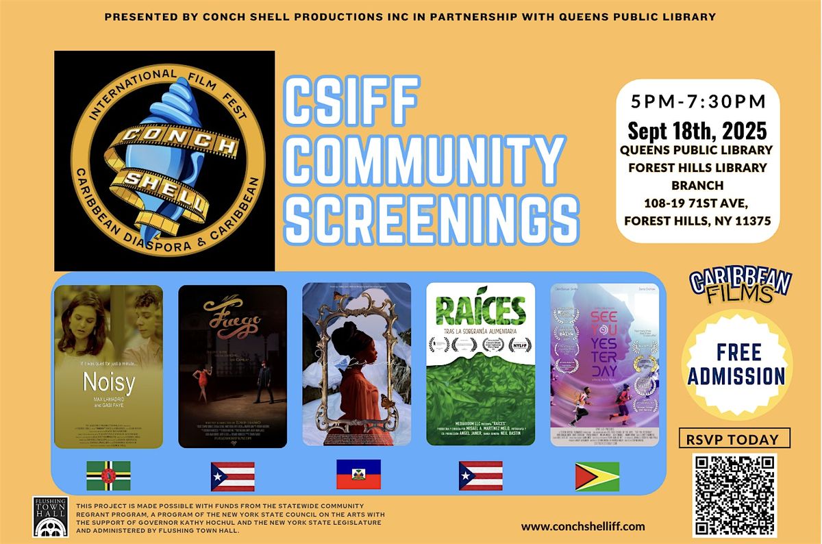 CSIFF Community Screenings at QPL Forest Hills