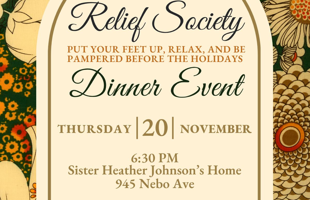 Relief Society Dinner