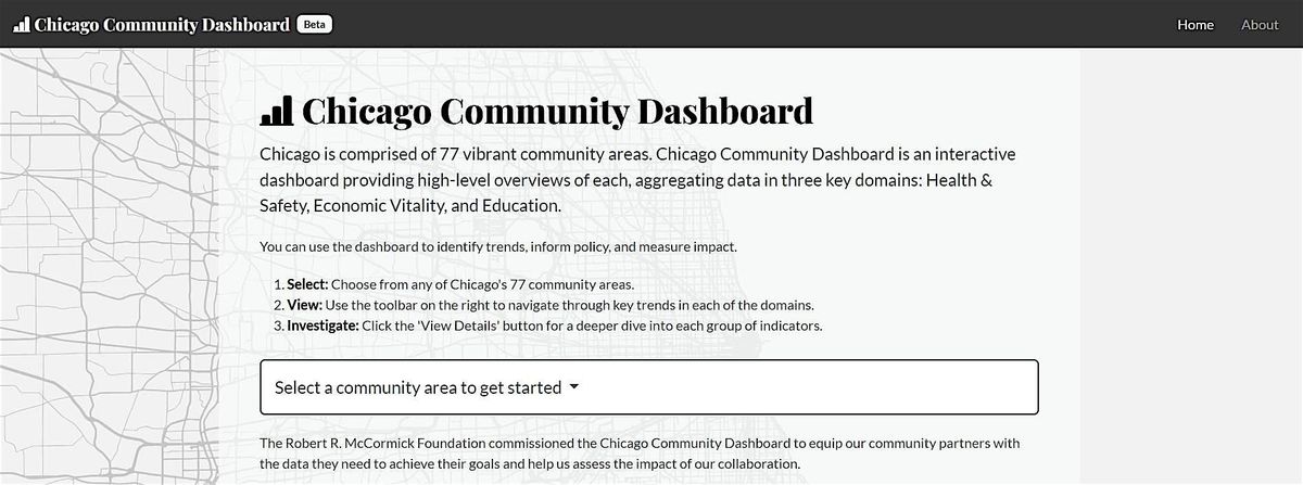 Chicago Community Dashboard Lunch & Learn