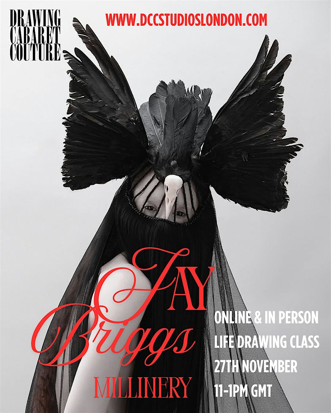 IN PERSON - LIFE DRAWING - FASHION - JAY BRIGGS MILLINERY