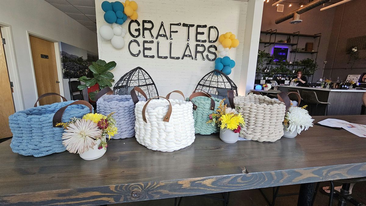 Chunky yarn basket weaving