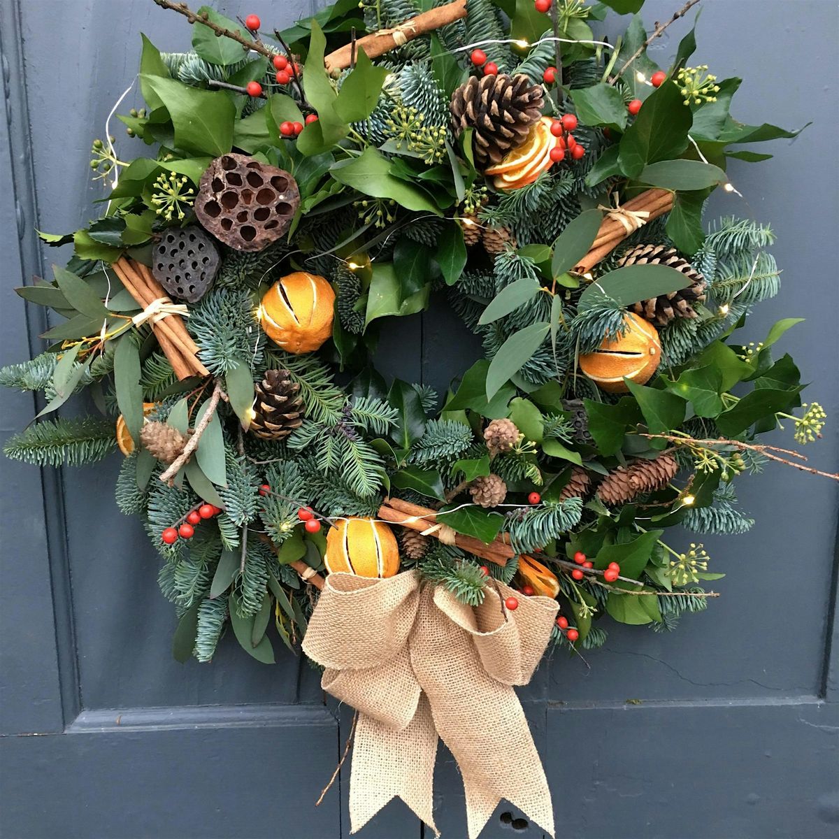 Luxury Christmas Wreath Workshop,Hotel du Vin with Leafy Couture York \u00a385pp
