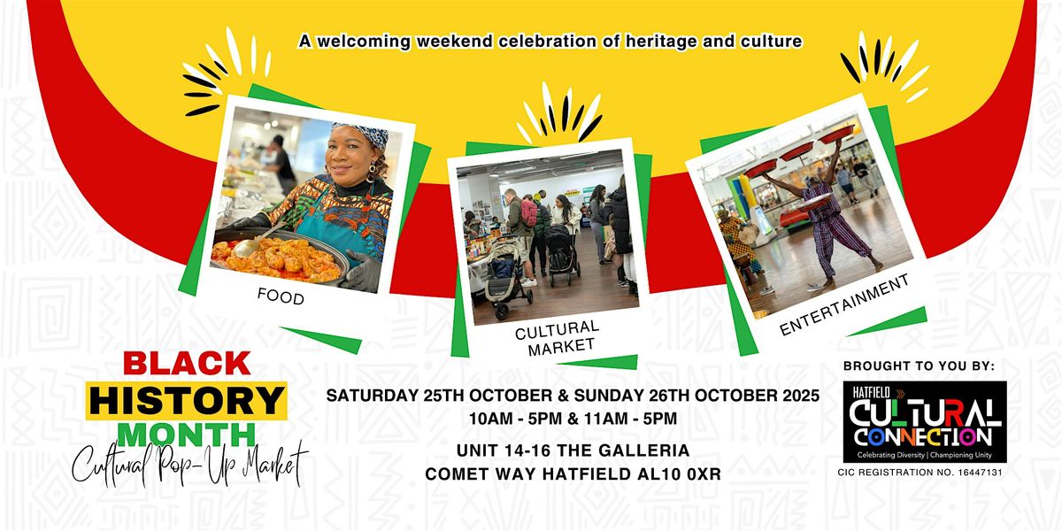Black History Month Cultural Pop-up Market and Workshop Weekend