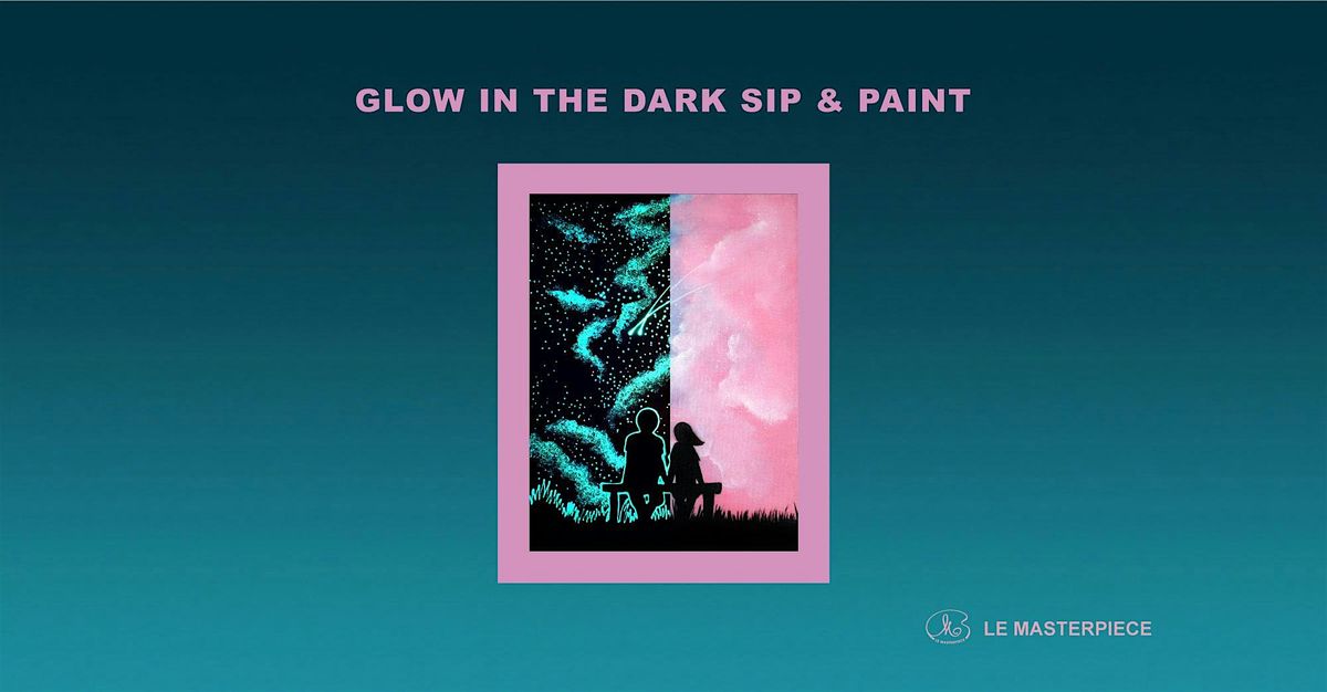 Sip and Paint (Glow in the Dark): Blue Pink Sky (8pm Sat)