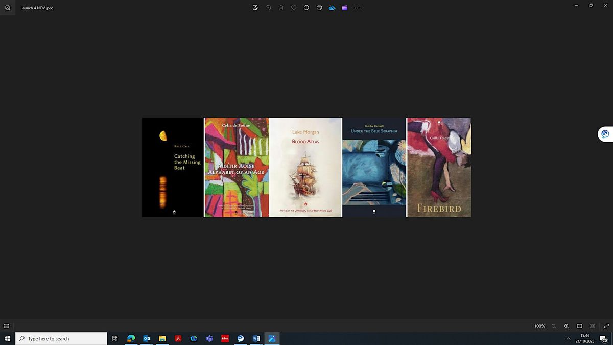 Poetry Book Launch Tuesday 4th November