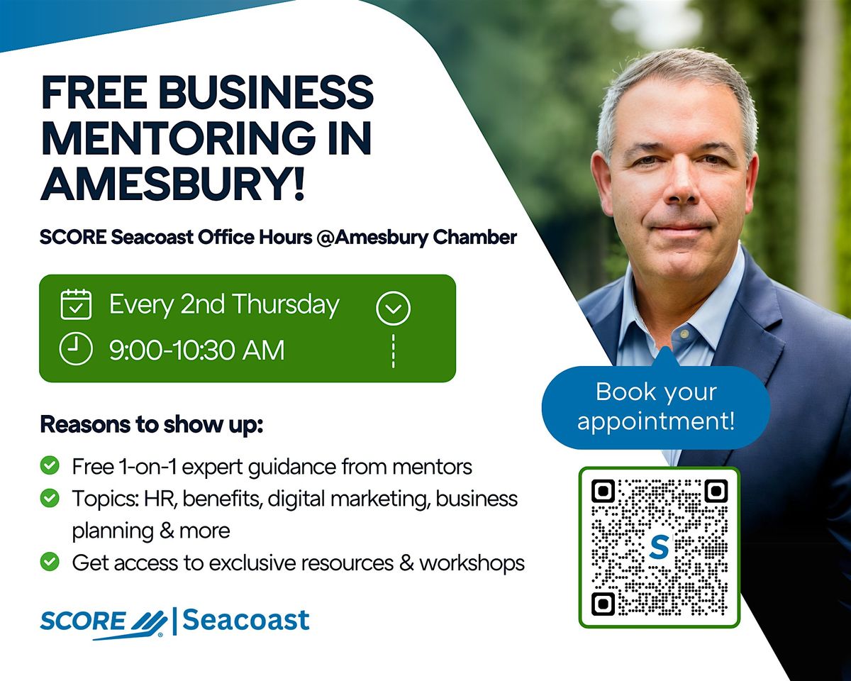 SCORE Seacoast Office Hours \u2013 Amesbury Chamber