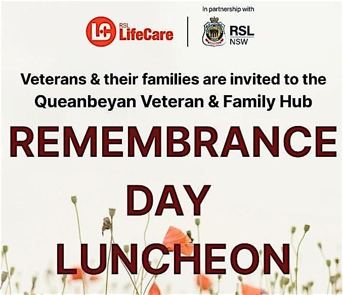 Remembrance Day Luncheon - Queanbeyan