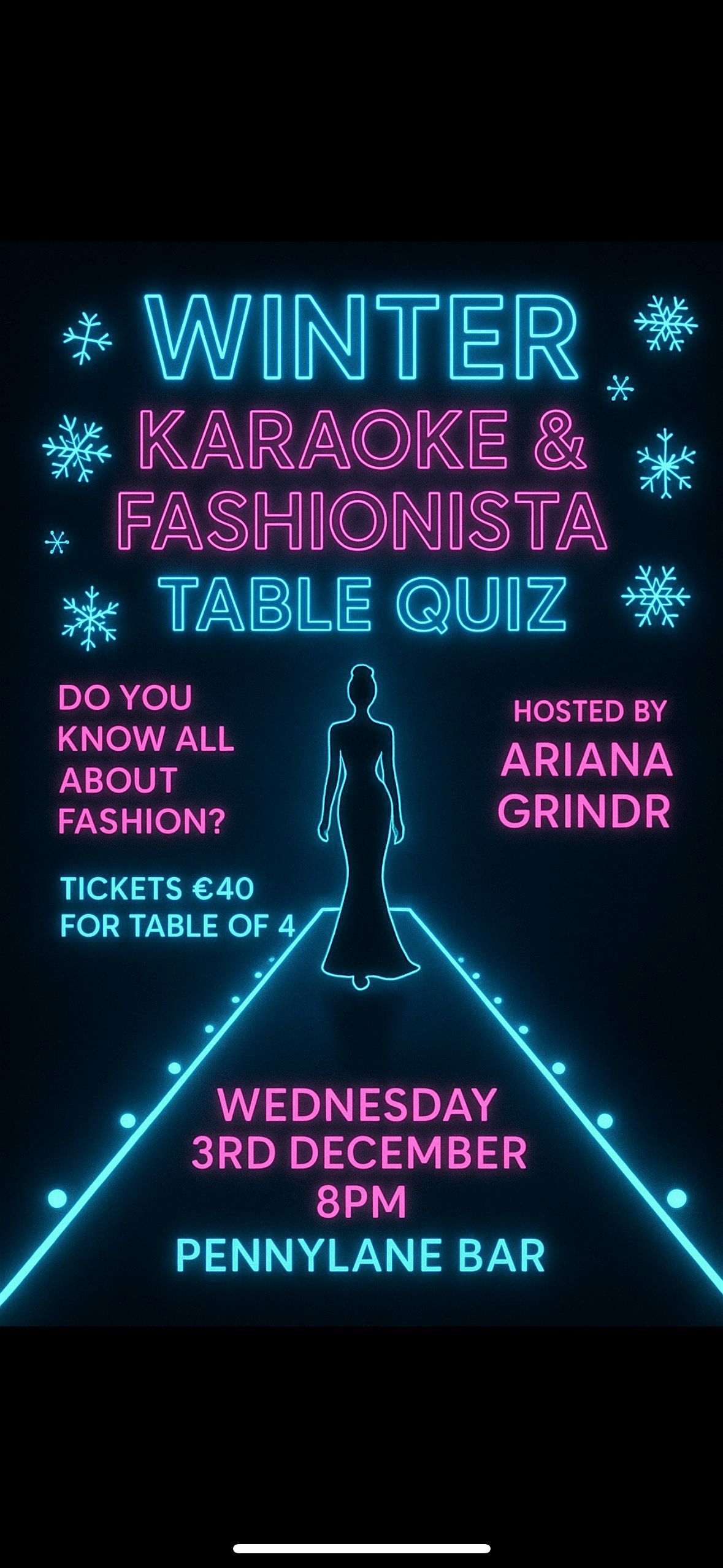 Fashionista Table Quiz