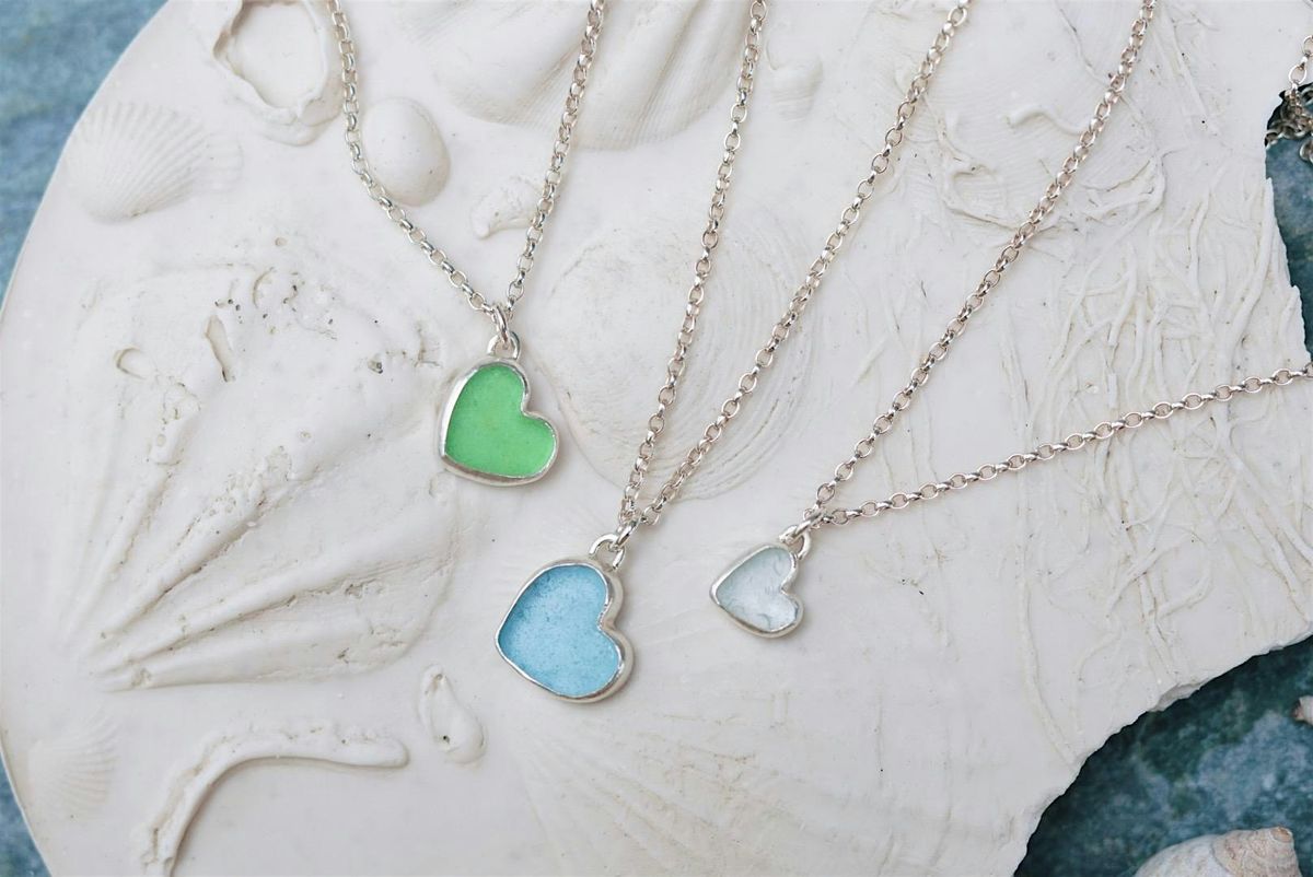 Valentines Special - Sea Glass Hearts - Jewellery Workshop \u2013 Bezel Setting