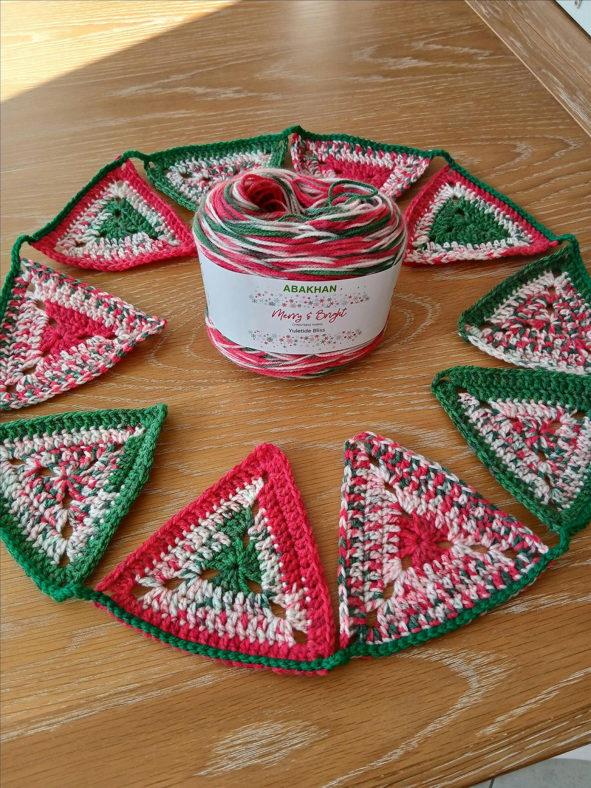 Christmas Crochet Bunting Class at Abakhan Shrewsbury
