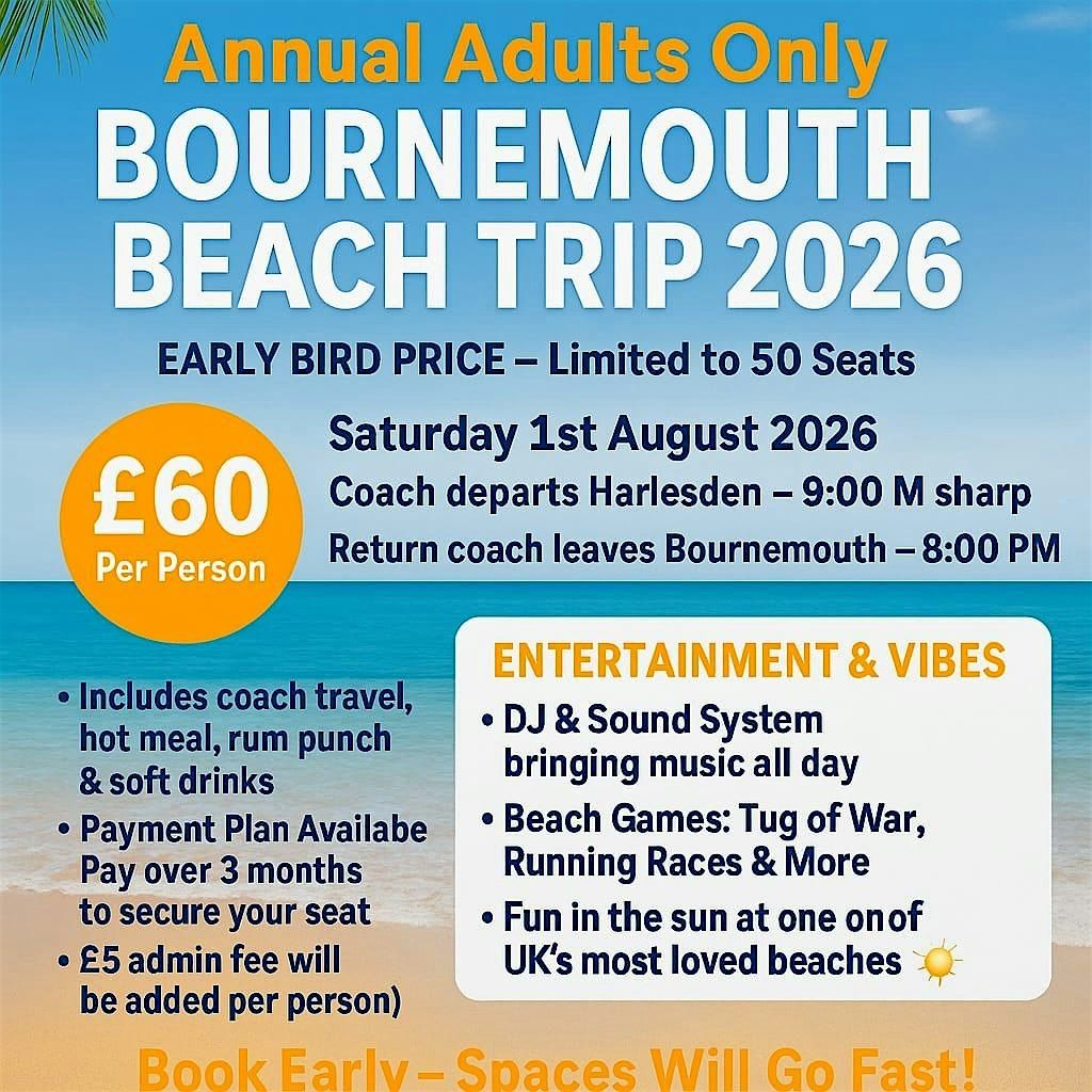 Annual adults only Bournemouth beach trip