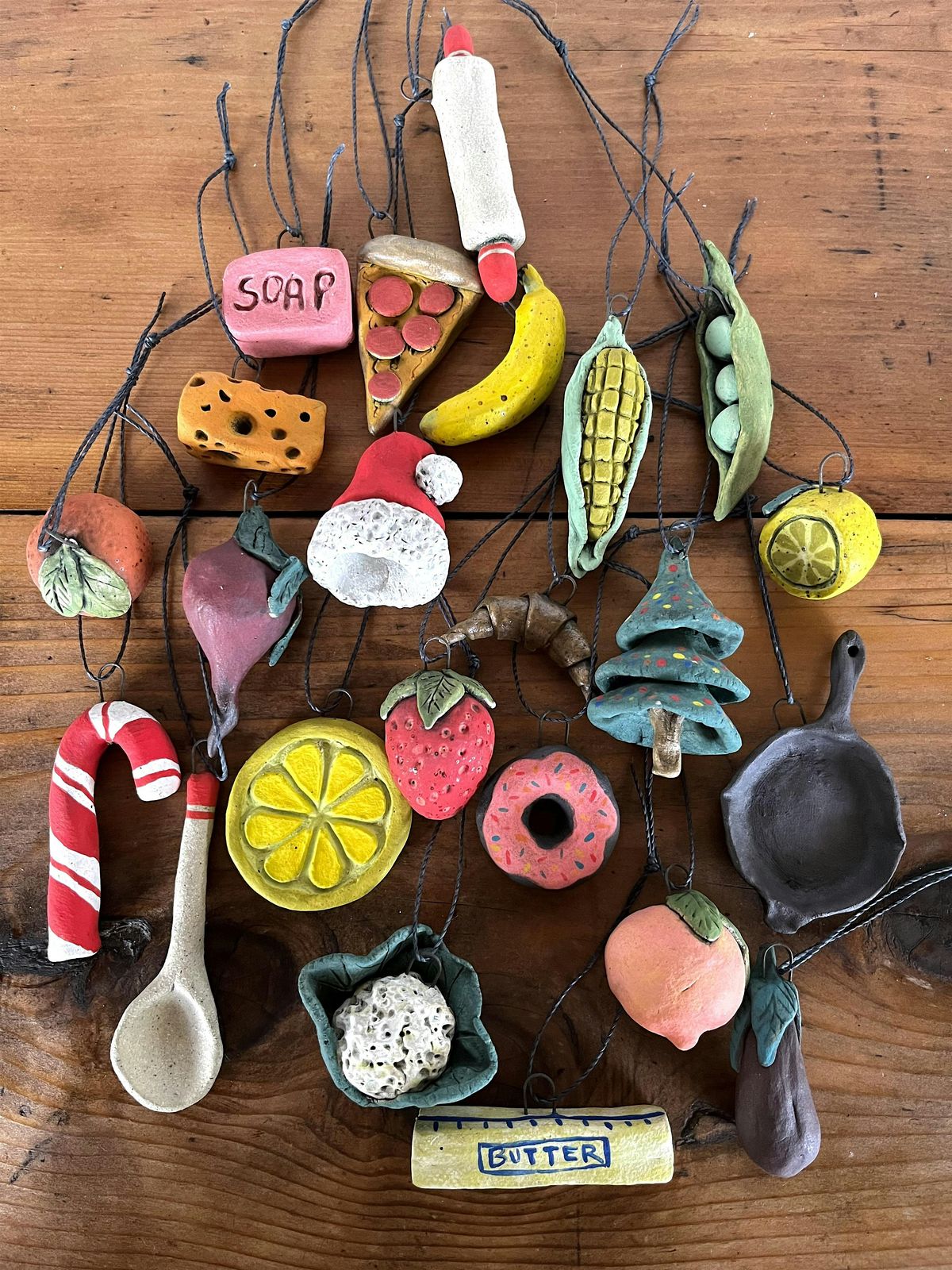Stoneware Clay Ornaments