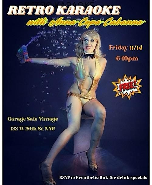 C U At the Disco : Retro Karaoke with Anna Copa Cabanna FREE Show