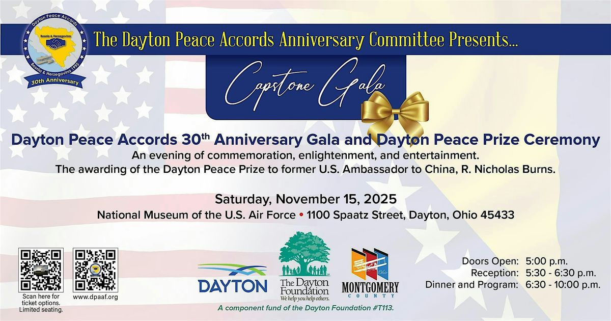 Dayton Peace Accords 30th Anniversary Gala and  Dayton Peace Prize Ceremony