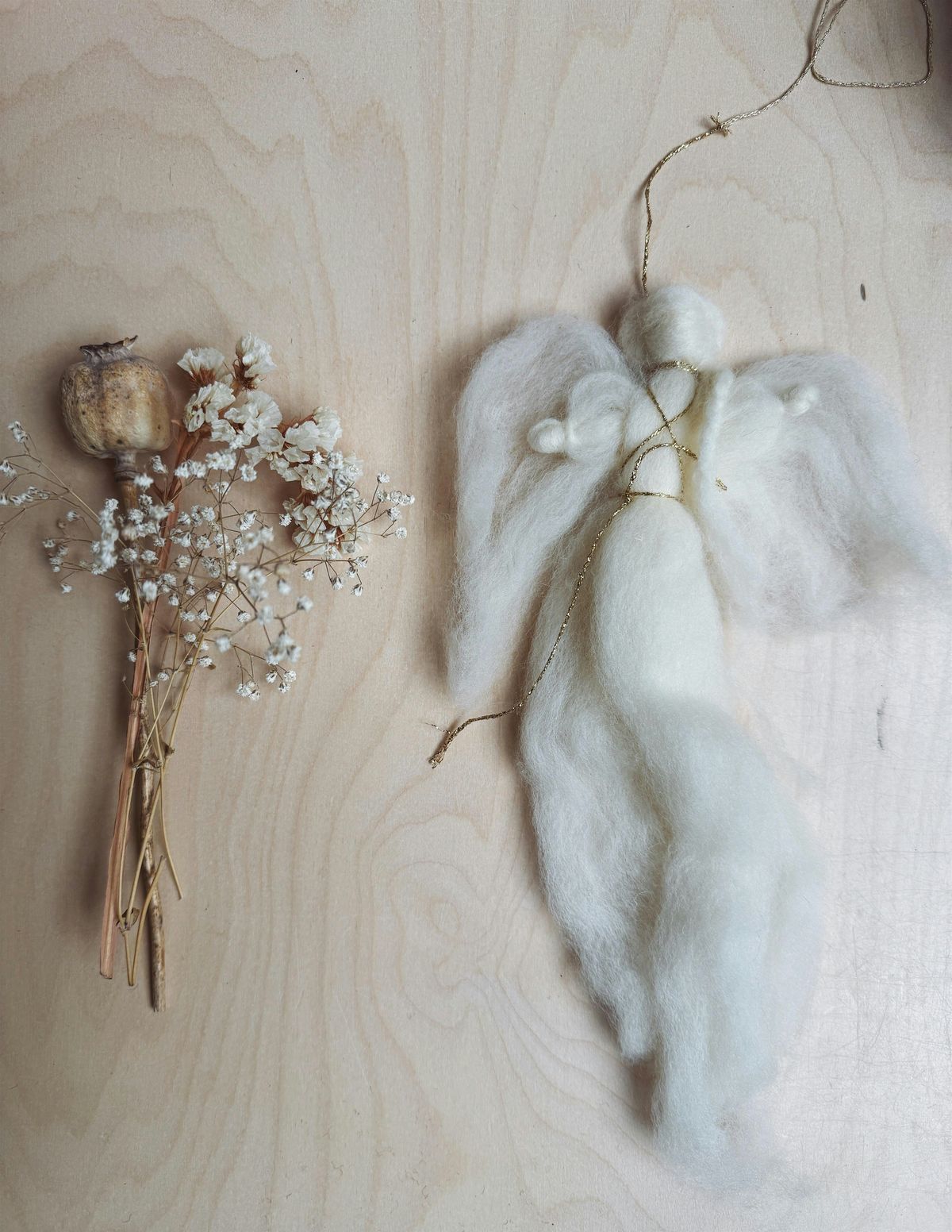 The Long Wool Angel \u2013 Dry Wool Sculpting