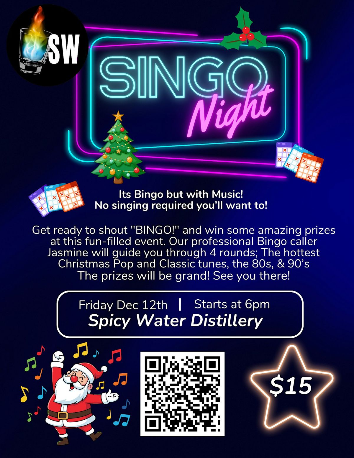 Christmas Singo at the Spicy Water Distillery