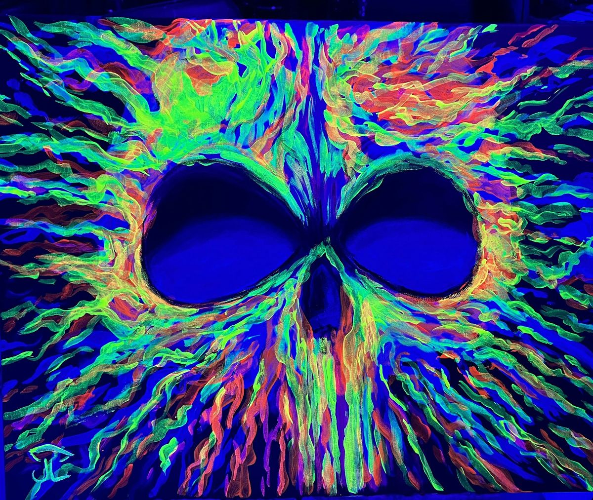 HALLOWEEN PARTY NEON NIGHTS EXPLODING SKULL